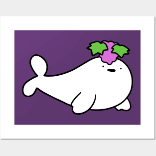 Grape Baby Harp Seal Posters and Art